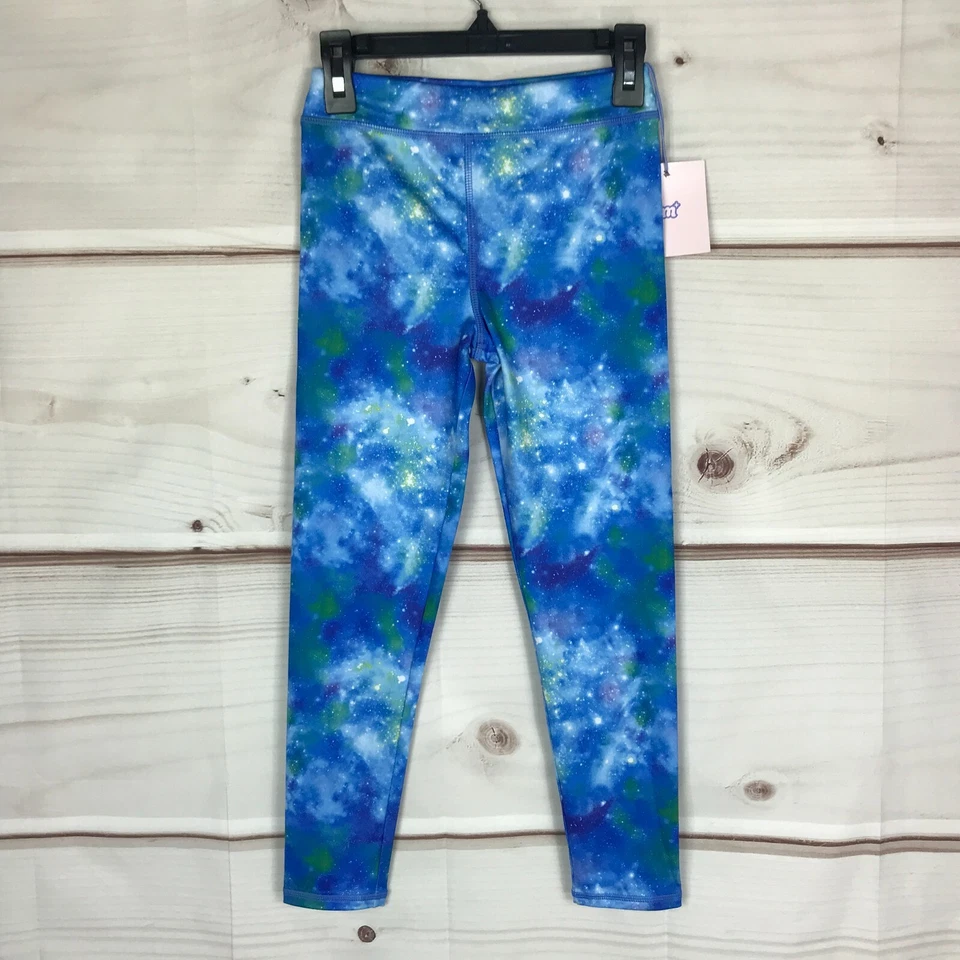 Leggings More Than Magic Niñas Pequeños Azul Estampado Galaxia Gimnasia Elastizados Foto 1 de 4