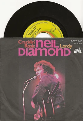 NEIL DIAMOND CRACKLIN' ROSIE 1970 SINGLE FROM BELGIUM - Image 1 of 2