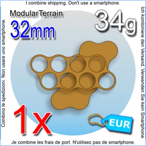 1x Movement Tray 32mm Round 2x4 Base Warhammer 40k Age Of Sigmar AOS Apocalypse - Imagen 1 de 3