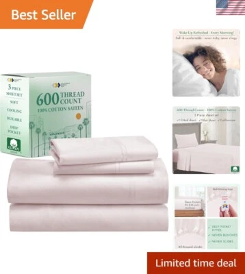 Juego de sábanas dobles de algodón de calidad de hotel de 5 estrellas, 100 % algodón - 600 tres... Foto 1 de 4