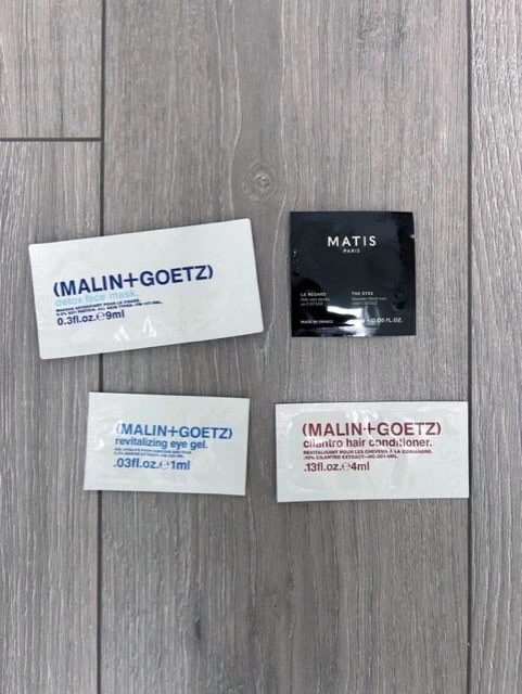 MALIN + GOETZ & MATIS SAMPLES CAVIAR EYES, EYE GEL, DETOX FACE MASK, CONDITIONER - Image 1 of 4