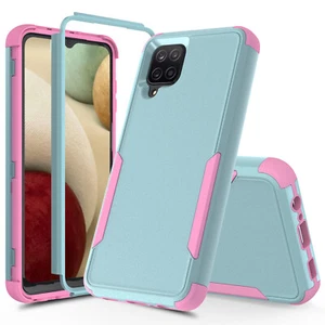 For Samsung Galaxy A12 A32 A02S A52 5G Case Heavy Duty Hard Cover+Tempered Glass - Picture 1 of 14