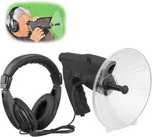 MICROFONO DIREZIONALE CON CUFFIA PARABOLA PER BIRDWATCHING SUONI NATURA AMBIENTE - Foto 1 di 6