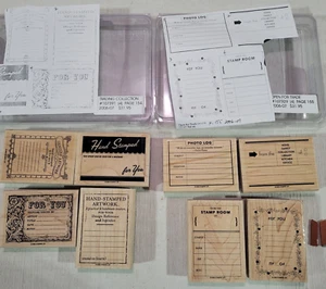 Stampin’ Up! JUEGO DE 2 SELLOS DE GOMA DE MADERA - "Colección Comercial" y "Abierto al Comercio" - Imagen 1 de 6