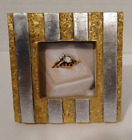2x2 srebrne złoto mini kwadratowa ramka na zdjęcia blat stołu