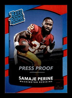2017 Donruss #306 Samaje Perine Press Proof Red SP Rated Rookie Redskins Broncos - Image 1 of 2