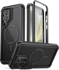 For Samsung Galaxy S24 Case Poetic Hybrid Builtin Screen Camera Stand Case Black - Zdjęcie 1 z 6