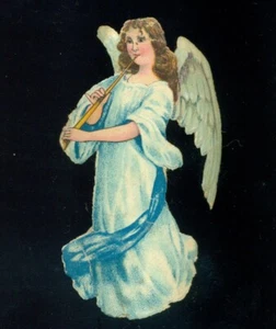 VICTORIAN ANGEL FIGURE 19th C. LITHO - Imagen 1 de 1
