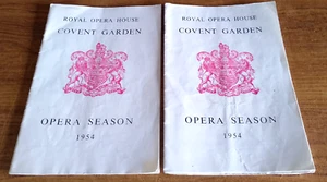 Royal Opera House - Covent Garden - Opera Season 1954 - 2 x Vintage Programmes - Picture 1 of 8