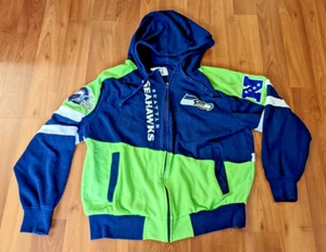 Seattle Seahawks NFL Blue Green Hoodie Sweater Men's XL - Picture 1 of 8