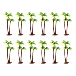 12 Pcs Model Trees Landscape Scenery Plastic Diorama Trees Miniature Plant Palm - Picture 1 of 12