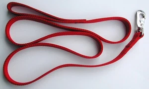 1" Wide double Ply Nylon Leash RED 6 feet Long Heavy Duty Swivel Snap - Picture 1 of 2