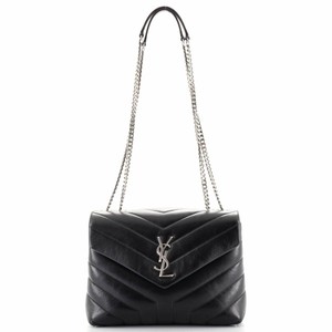 saint laurent mini loulou matelassé leather crossbody bolsa