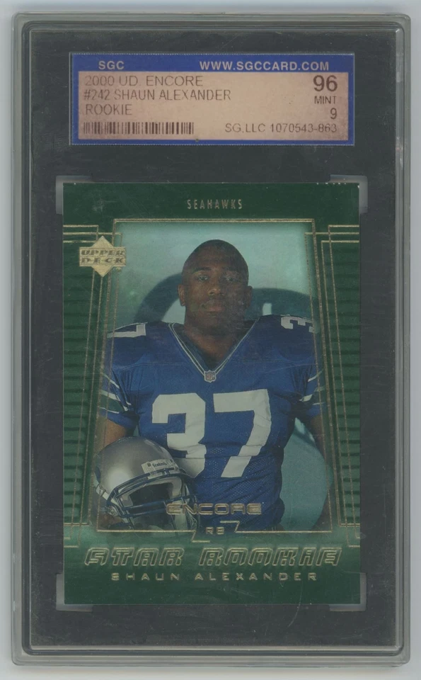 2000 Upper Deck Encore  SGC 9 Shaun Alexander Seattle Seahawks #242 - Image 1 of 2