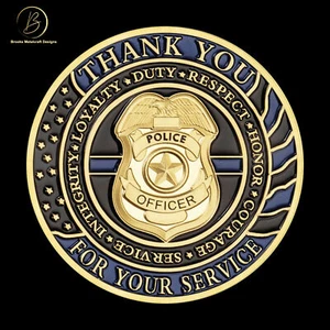 Police Thank You for Your Service Challenge Coin - Bild 1 von 7