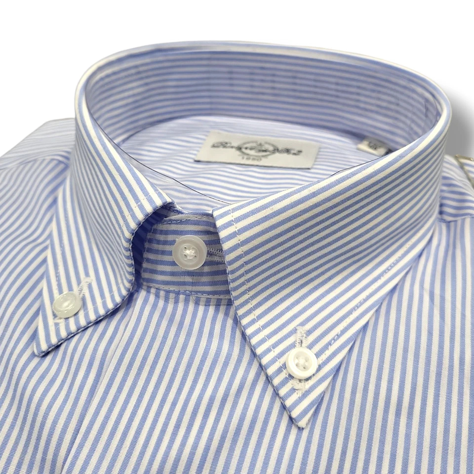 Camicia UOMO regular fit riga stretta celeste "PRINCIPE DEL FORO" 39 45 - Immagine 1 di 1