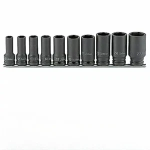 KOKEN RS14301X/10 1/2" SEMI DEEP IMPACT SOCKET 10 SIZE SET (10～27mm / 6PT)  New - Picture 1 of 4