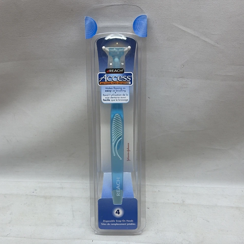 Reach Access Daily Flosser con 4 cabezales de repuesto nuevo de 2003 amarillo Foto 1 de 2