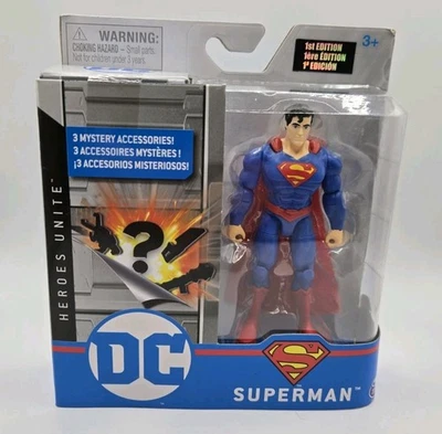 DC Spin Master Serie 3 Superman 1ª Edición Nueva Figura 4” Heroes Unite Foto 1 de 3