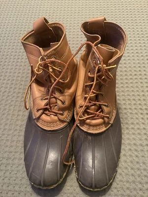 LL Bean Chippewa Boots Men, Size 12EE, Brown, Vibram Sole, Cap-Toe - Image 1 of 3