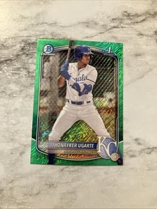 2025 Bowman Chrome JHONAYKER UGARTE Green Shimmer /99 KC Royals - Bild 1 von 3