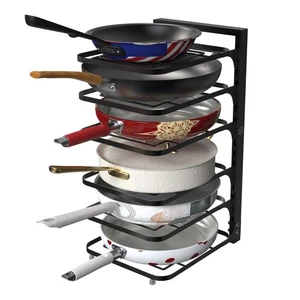 6-Tier Multifunctional Adjustable Pan & Pot Rack for Cabinet, Countertop Orga... - Bild 1 von 6