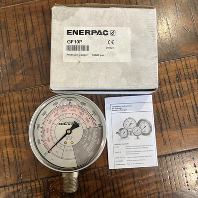 ENERPAC GF10P Hydraulic Cylinder Pressure Gauge 0-10000psi 4" Dial - Image 1 of 4