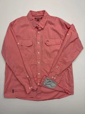 Simms Fishing Products Men's XL Long Sleeve Button Down Shirt Outdoor Dadcore - Image 1 of 4