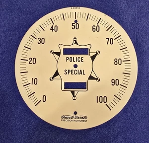 Stewart Warner Police Special Speedometer Face Style Used By NYPD New York City - Picture 1 of 3