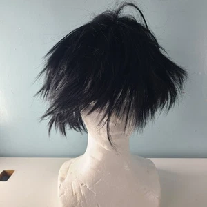 Sexy Black Short Hair Wig Bangs Cosplay Costume Fashion Anime Party Hair L - Picture 1 of 8