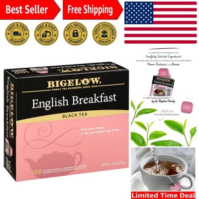 Té de desayuno inglés rico y robusto - 100 unidades para mañanas sabrosas Foto 1 de 4