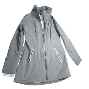 Athleta Softshell Bainbridge Reflective Trench Jacket Coat Women Size M Outdoor  - Picture 1 of 6