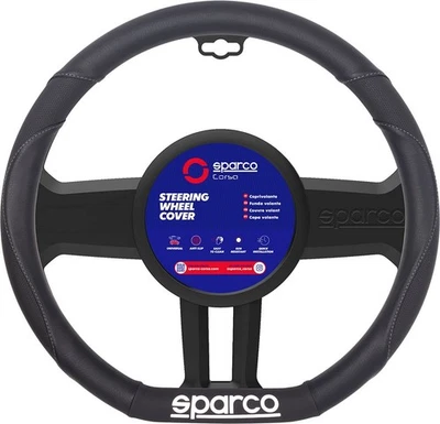 Coprivolante per auto Sparco nero in PVC - Immagine 1 di 4