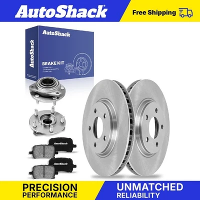 Front Brake Rotors Ceramic Pads Hubs for Chevy Malibu 2006-2007 Pontiac G6 Foto 1 de 4