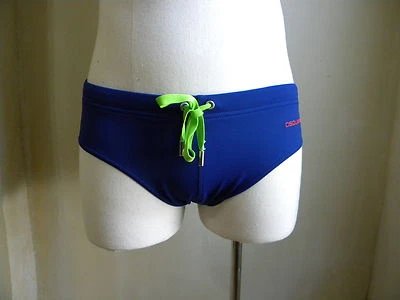 DSQUARED² COOL BLUE WITH FLUORESCENT GREEN STRING SPORT GYM SWIMSUIT BRIEFS XXL - Image 1 of 4