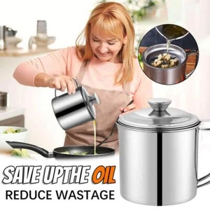 Oil Filter Storage Pot Grease Strainer Container Kitchen Cooking UK Tool S1G0 - Picture 1 of 12