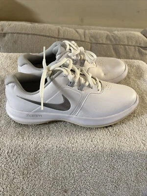 Nike Air Zoom Victory Womens SIZE 8 Golf Cleats (AR5608-100) White/Silver — 第 1/4 张图片