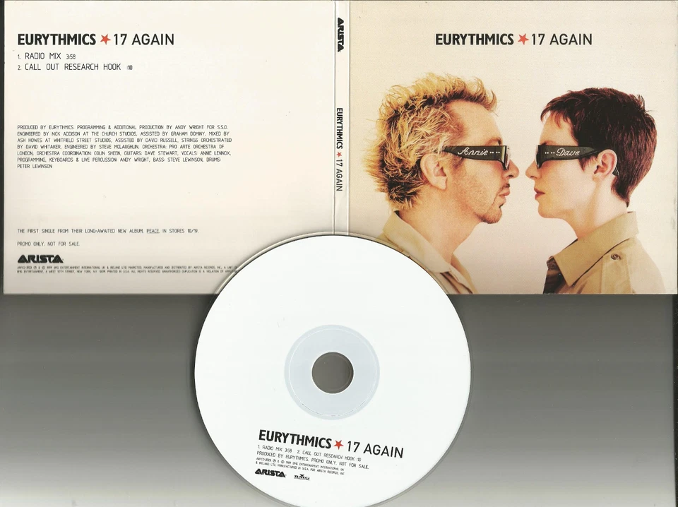 Annie Lennox EURYTHMICS 17 Again w/ RARE RADIO MIX PROMO DJ CD single 1999 USA Foto 1 de 1