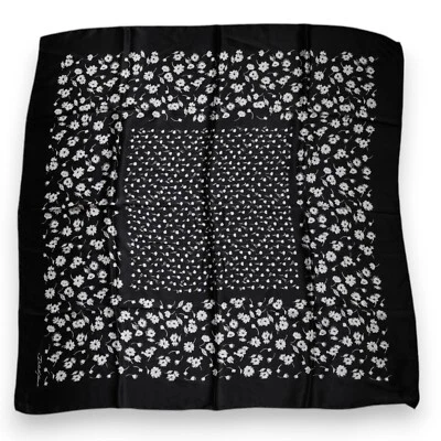 DOLCE & GABBANA Scarf Black Floral Silk Square Wrap Shawl 90cm x 90cm RRP 750usd - Image 1 of 4