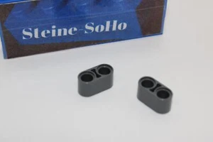 Lego (c) 2x Technic - Liftarm - 1x2 - Pinloch - dunkelgrau - 43857 - bluish - Bild 1 von 1