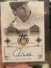 2014 Panini 75th Hall of Fame Paul Molitor On Card Auto Big Beautiful Auto !!