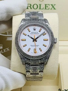 Rolex Milgauss Custom Engraved White Dial Ref. 116400 - Picture 1 of 12