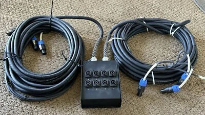 Commercial 8 channel speakon Snake Left Right For passive speakers Church Venue - Image 1 of 4