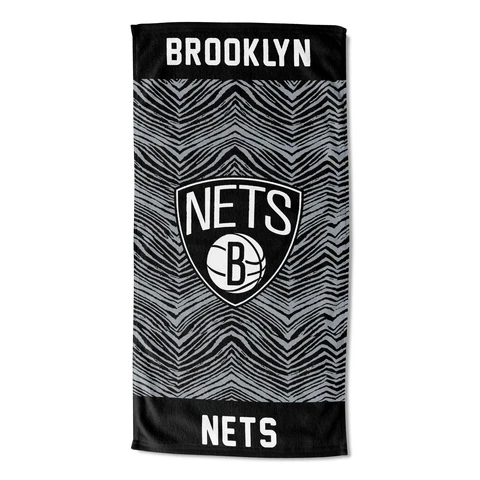 Northwest NBA Brooklyn Nets State Line Beach Towel, 30x60 Cover
