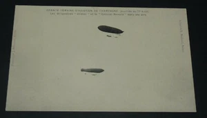 CPA CARTE POSTALE 1909 DIRIGEABLE ZODIAC COLONEL RENARD AVIATION CHAMPAGNE - Imagen 1 de 2