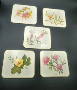 Vintage Jason Botanical Wildflower Thema 5 Kork Untersetzer - Bild 1 von 6