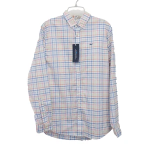 Vineyard Vines Boys On-The-Go Brrr Tattersall Button Down Dress Shirt Sz XL (18) - Picture 1 of 6