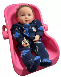 Ashton Drake Ping Lau 17" Life Like Baby Doll Amethyst Eyes Brown Hair Pacifier - Picture 1 of 10