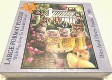  Bits and Pieces Brooke Faulder Tabby Tea Time 300 Large Format Puzzle New
