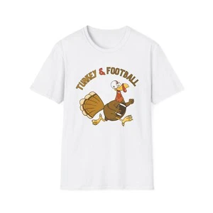 Funny Turkey and Football Thanksgiving Shirt, Turkey Bowl Friendsgiving Fun - Picture 1 of 21